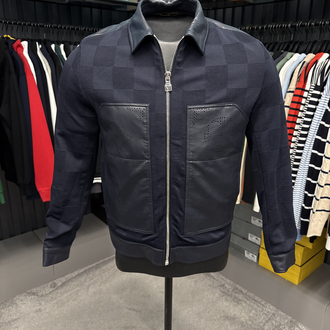 OUTLET ÜRÜNÜ İthal Louis Vuitton Çelik Örme Ceket (4781-Lacivert)