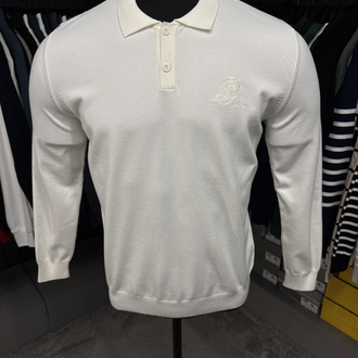 Outlet ürünü İthal Lora Pıana Triko Polo Yaka (M-1-Beyaz)