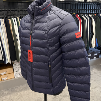 OUTLET ÜRÜNÜ Hugo Kaz Tüylü Şişme Mont (4555-Lacivert)