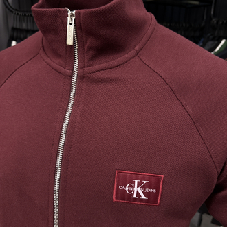 OUTLET ÜRÜNÜ Calvin Klein Uzun Fermuarlı Sweat (2509-Bordo)