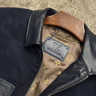 OUTLET ÜRÜNÜ İthal Louis Vuitton Çelik Örme Ceket (4781-Lacivert)