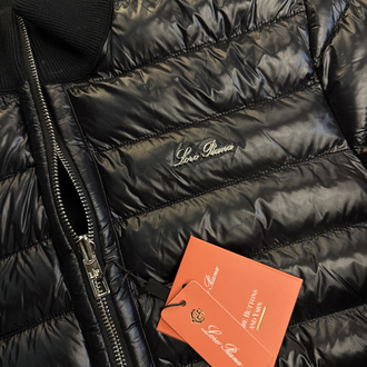 Outlet ürünü İthal Loro Piana  Kaz Tüyü Çift Taraflı Mont (4735-Siyah)