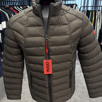 OUTLET ÜRÜNÜ Hugo Kaz Tüylü Şişme Mont (4555-petrol yeşili)