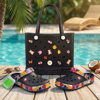Crocs Terlik ve Çanta Seti