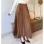 Surda Collection Saten Görünümlü Piliseli Etek