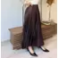 Surda Collection Saten Görünümlü Piliseli Etek