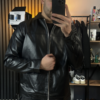 Siyah Yazlık Özel Seri Kemer Boy Deri Ceket