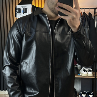 Siyah Yazlık Özel Seri Kemer Boy Deri Ceket
