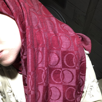 HALKA DESEN BORDO ŞAL