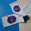 Nasa Desenli Beyaz Çorap