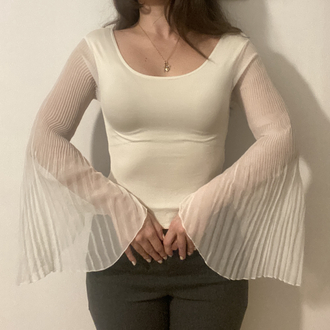 Vintage Elegant Tulle Blouse 