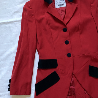 Vintage Moschino Wool Red Blazer Jacket
