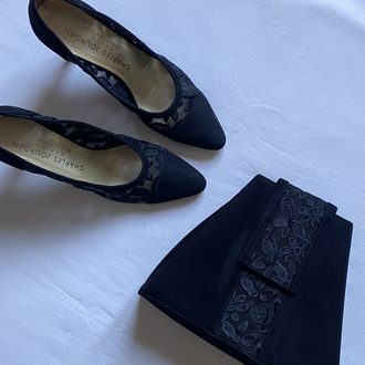 Vintage Charles Jourdan Heels & Bag Set