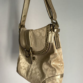 Vintage Coach Gold Shimmery Bag
