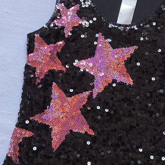 Vintage Star Sequin Mini Dress