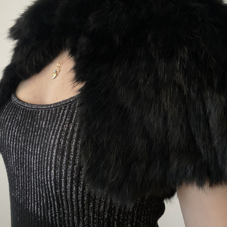Vintage Rene Derhy Fur Bolero Cape
