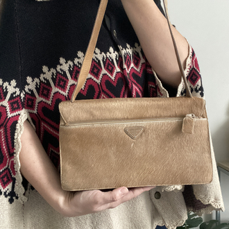 Vintage Prada Pony Hair Shoulder Bag *RARE