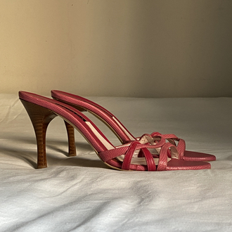 Escada Pink Leather Heels