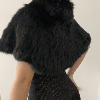 Vintage Rene Derhy Fur Bolero Cape