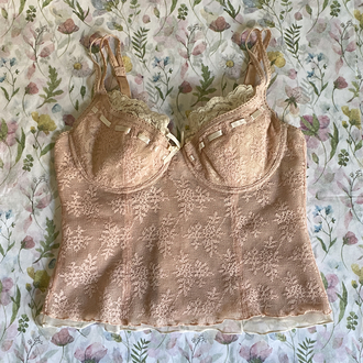 Vintage Rampage Lace Soft Pink Bustier