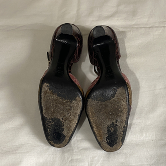 Vintage Prada Multicolour Python Leather Heels