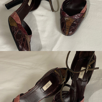 Vintage Prada Multicolour Python Leather Heels