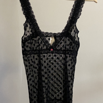 Vintage Polka Dot Transparent Top