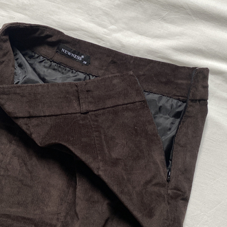 Vintage Corduroy and Satin Midi Skirt