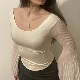Vintage Elegant Tulle Blouse 