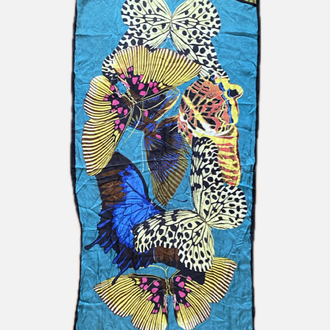 Vintage Roberto Cavalli Silk Butterfly Scarf