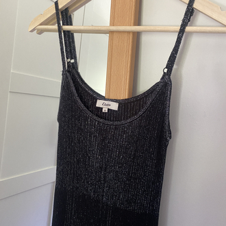 Vintage Etam Shimmery Black Dress