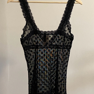 Vintage Polka Dot Transparent Top