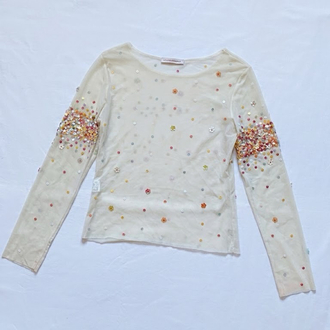 Vintage Daniel & Mayer Sequin Transparent Top