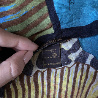 Vintage Roberto Cavalli Silk Butterfly Scarf