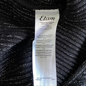 Vintage Etam Shimmery Black Dress