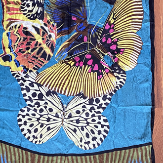 Vintage Roberto Cavalli Silk Butterfly Scarf