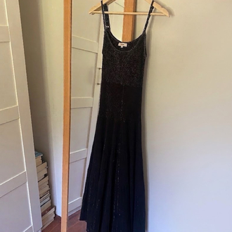 Vintage Etam Shimmery Black Dress