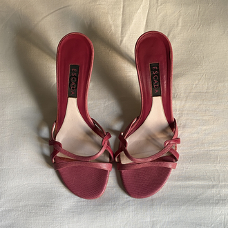 Escada Pink Leather Heels