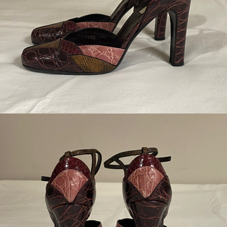 Vintage Prada Multicolour Python Leather Heels