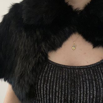 Vintage Rene Derhy Fur Bolero Cape