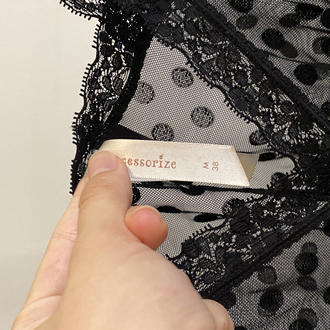 Vintage Polka Dot Transparent Top