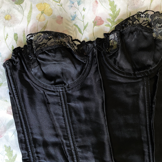 Vintage Black Swan Bustier