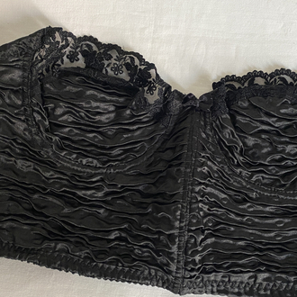 Vintage Satin & Lace Bustier