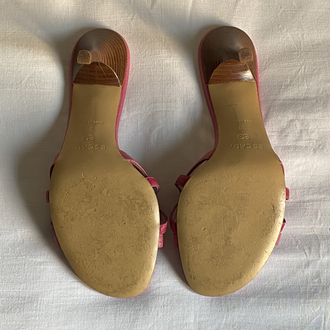 Escada Pink Leather Heels