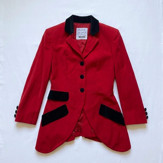 Vintage Moschino Wool Red Blazer Jacket