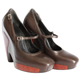 Vintage Balenciaga 2006 Platform Wedge Mary Janes Heels