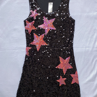 Vintage Star Sequin Mini Dress