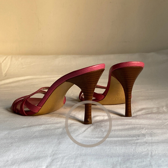 Escada Pink Leather Heels