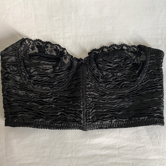 Vintage Satin & Lace Bustier