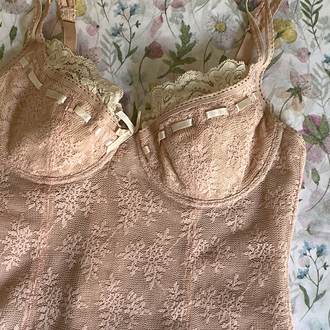 Vintage Rampage Lace Soft Pink Bustier